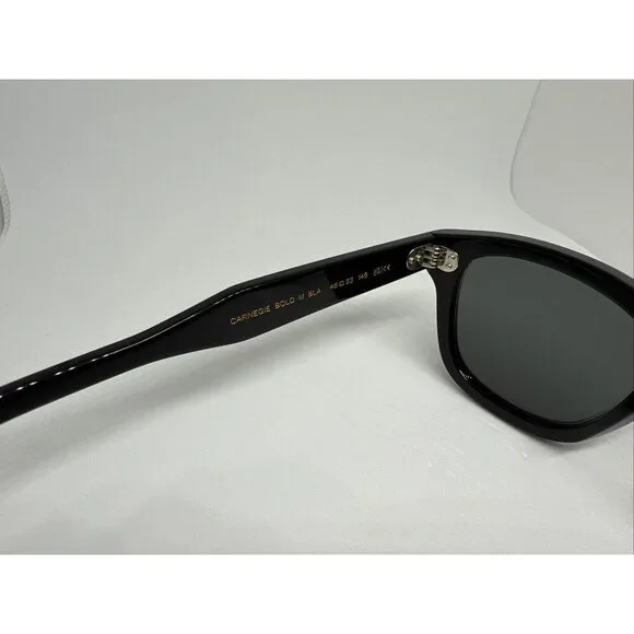 Cubitts Designer Carnegie Bold Shiny Black Frame 46mm Sunglasses
